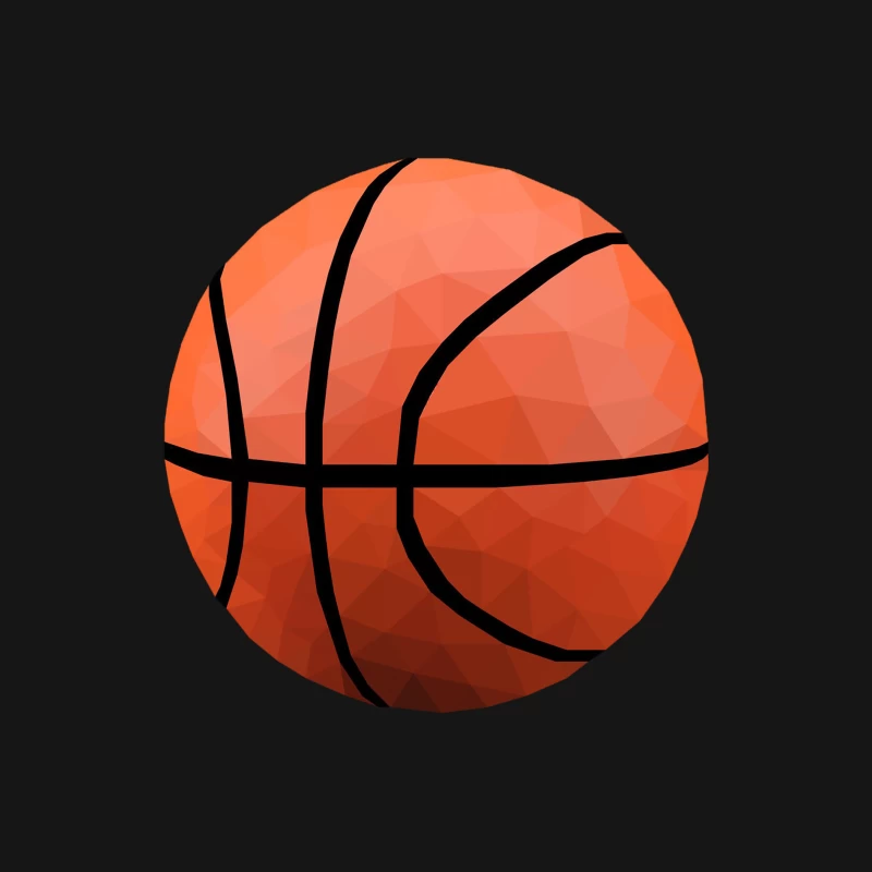 Polygonaler Basketball Clipart Damen Langarm T-Shirt