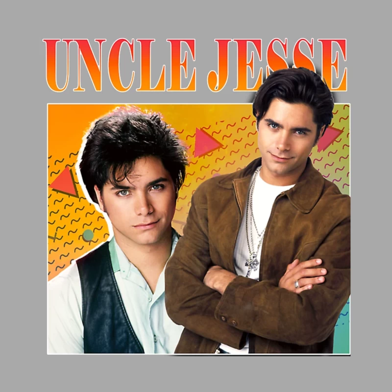 Retro TV Poster of Uncle Jesse from Full House 90s Series Female Pullover Hoodie