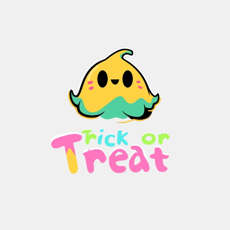 Cute Cartoon Ghost for Halloween Trick or Treat Male Tank Top