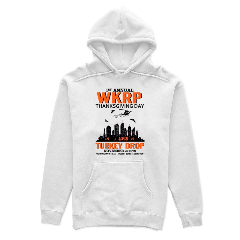 WKRP Turkey Drop Female Pullover Hoodie