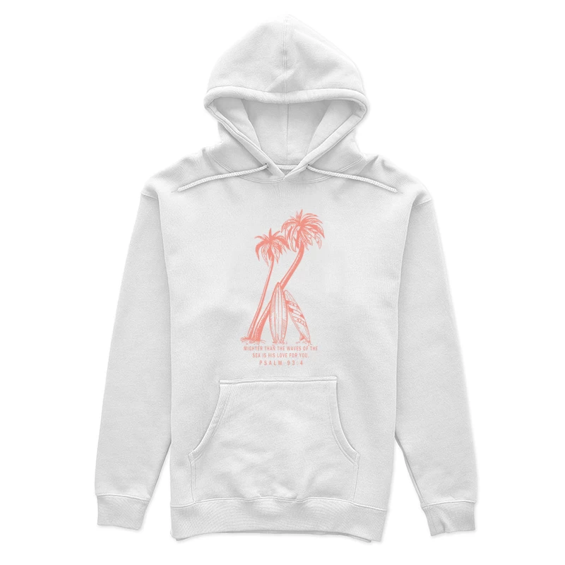 Tropische Palmen mit Psalm 93:4 Damen Pullover Hoodie