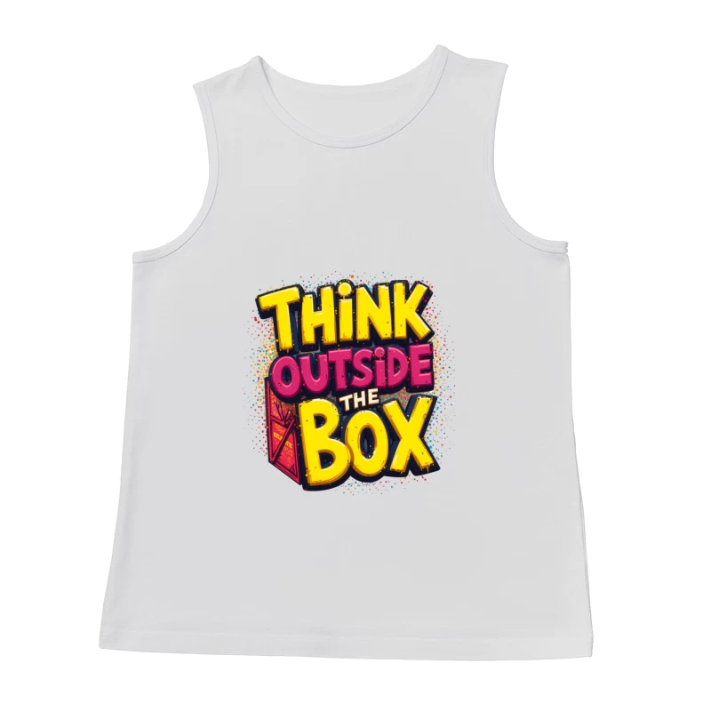 Think Outside the Box Design Male Tank Top