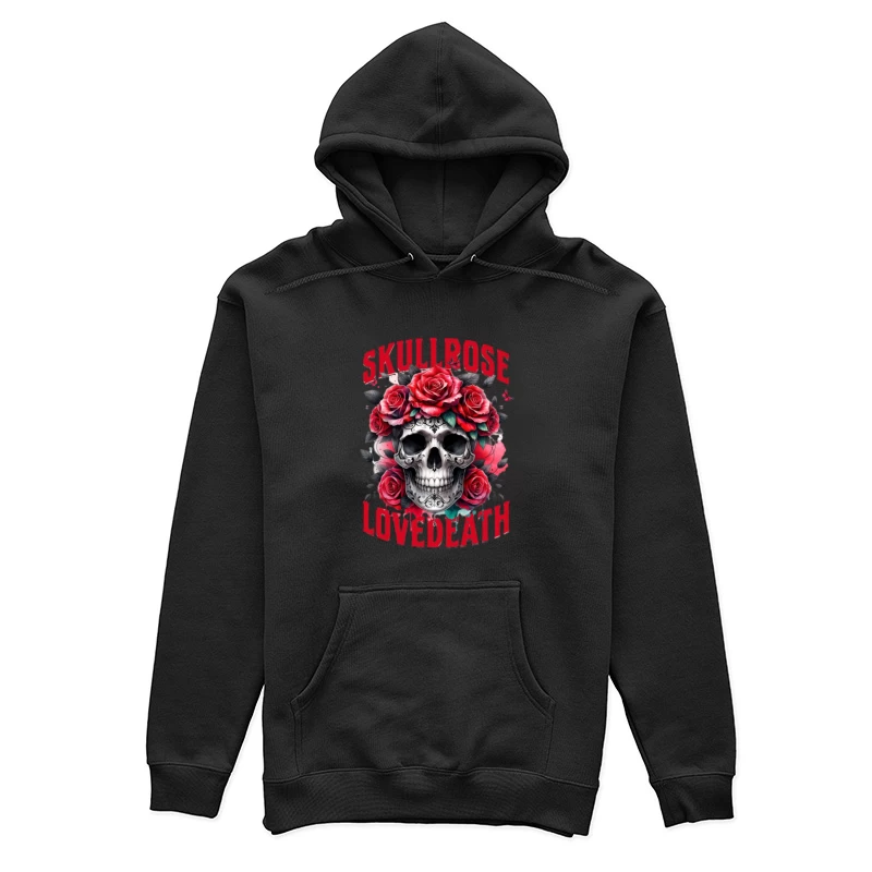 Totenkopf und Rosen Kunst Damen Pullover Hoodie