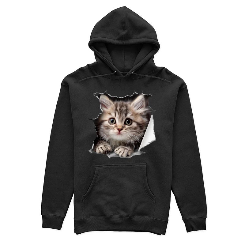 Süßes Kätzchen im Papier Damen Pullover Hoodie
