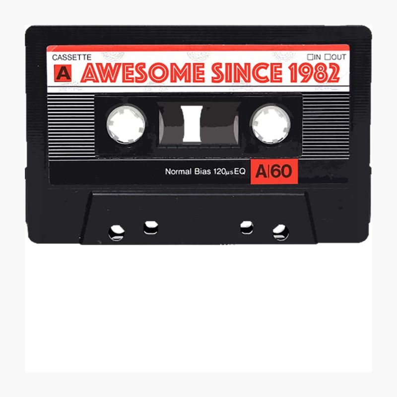 Classic Cassette Tape Mixtape - Awesome Since 1982 Birthday Gift Pin