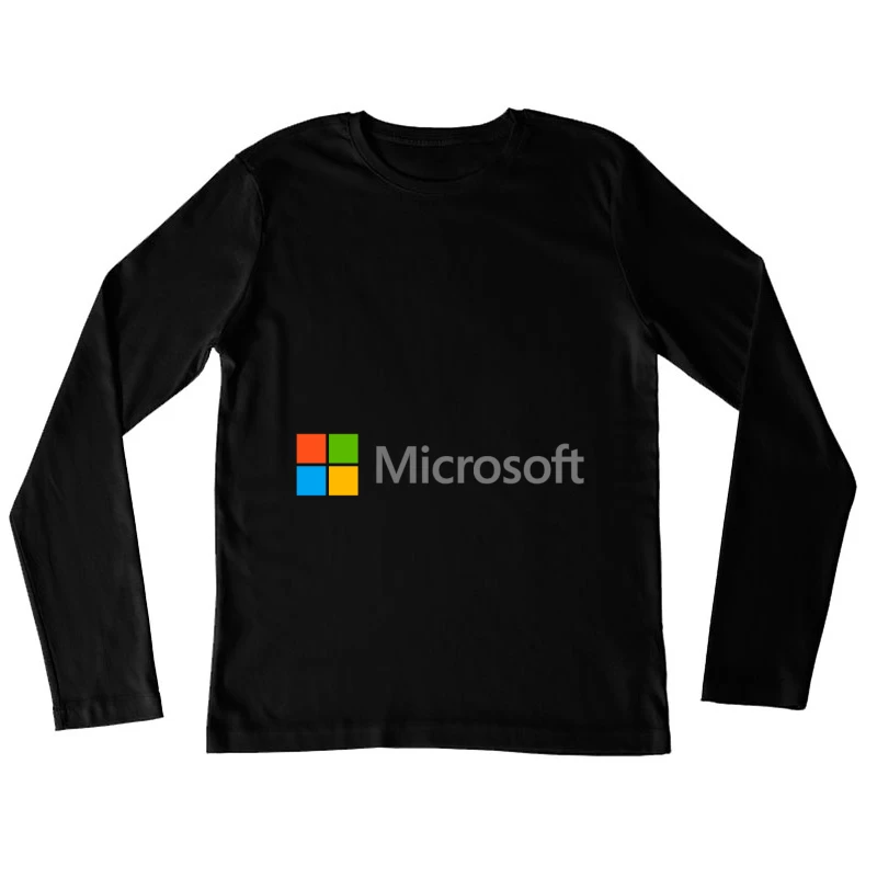 Microsoft Corporation Official Logo Design Female Long Sleeve T-Shirt