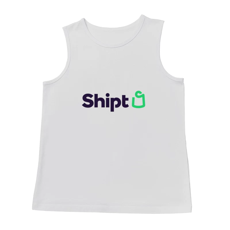 Shipt Modern Minimalist Logo with Green Hanger Icon Male Tank Top