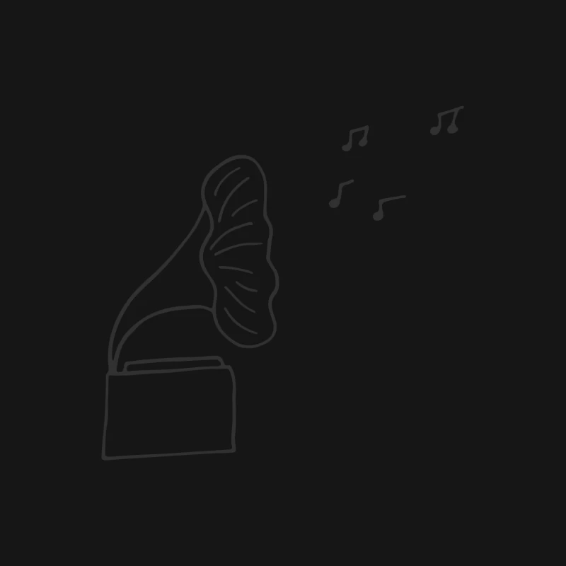 Gramophone avec notes de musique Femme T-Shirt