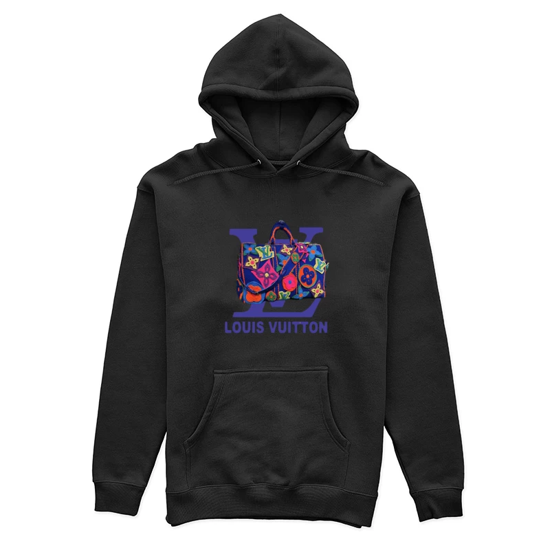 Bunter Louis Vuitton Tasche mit Blumenmuster Damen Pullover Hoodie