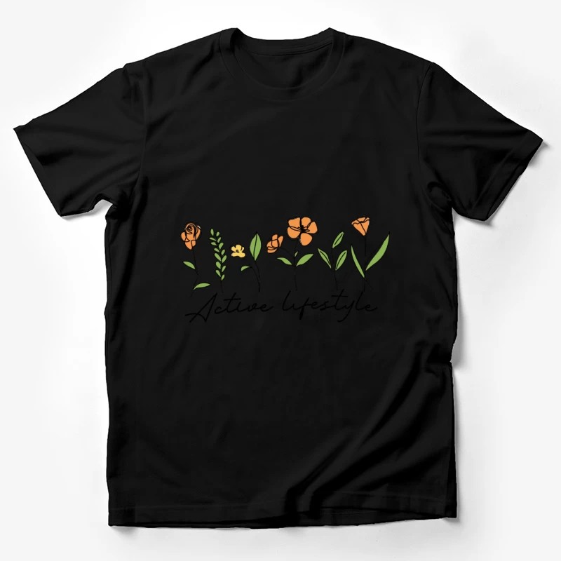 Aktiver Lebensstil mit floralen Designs Herren T-Shirt