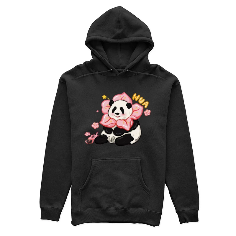 Panda mit Blumenkrone Damen Pullover Hoodie