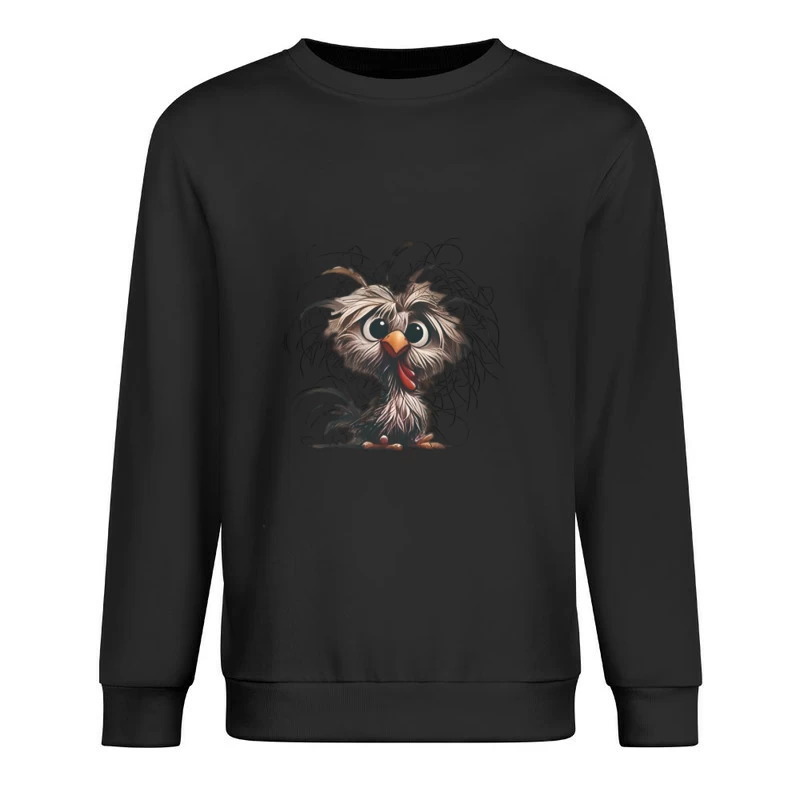 Oiseau Cartoon Fluffy Homme Sweat-shirt à enfiler