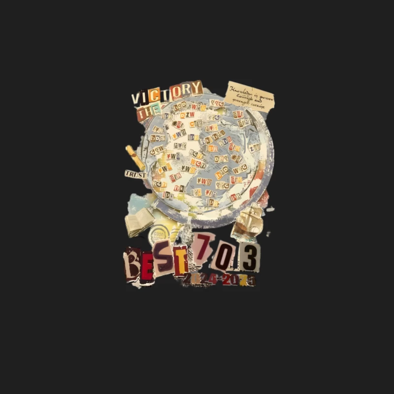 Collage di lettere e numeri Canotta Uomo