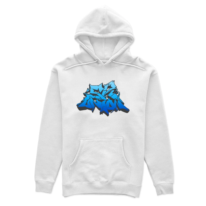 Blaues Graffiti-Design Damen Pullover Hoodie