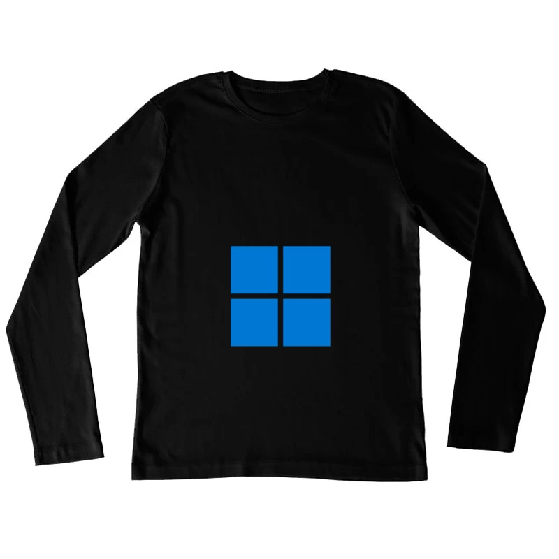 Microsoft Windows Operating System Logo Female Long Sleeve T-Shirt