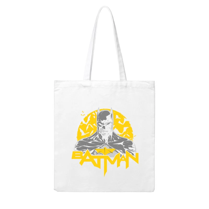 Batman Logo with Silhouette Cotton Tote Bag
