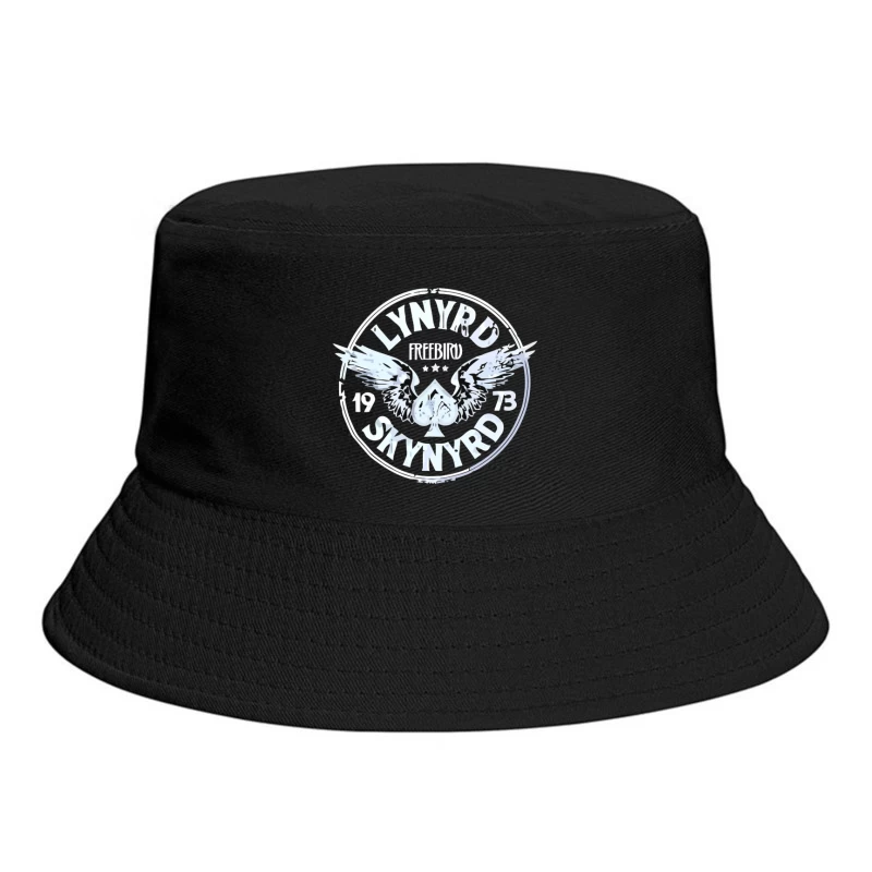 Lynyrd Skynyrd Freebird Winged Spade Logo 1973 Bucket Hat