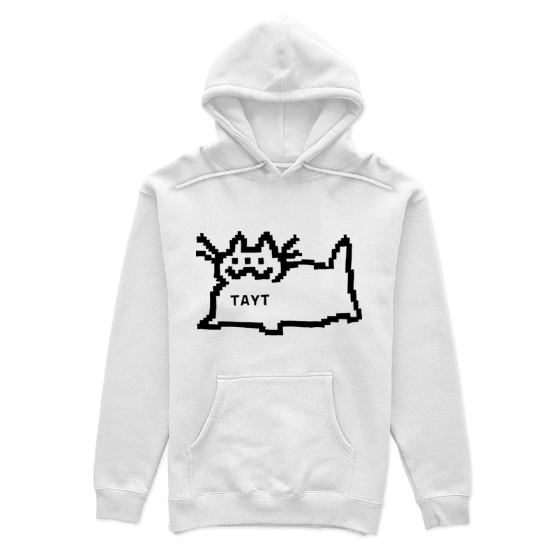 Pikselkunst Katze mit Name Damen Pullover Hoodie