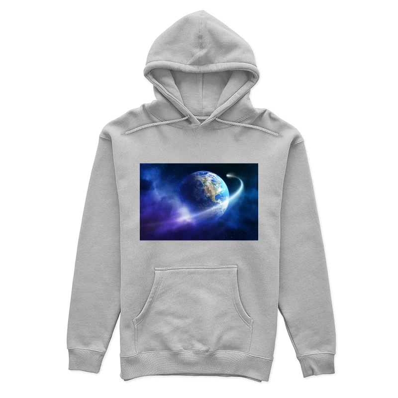 Earth and Comet in Space Female Pullover Hoodie
