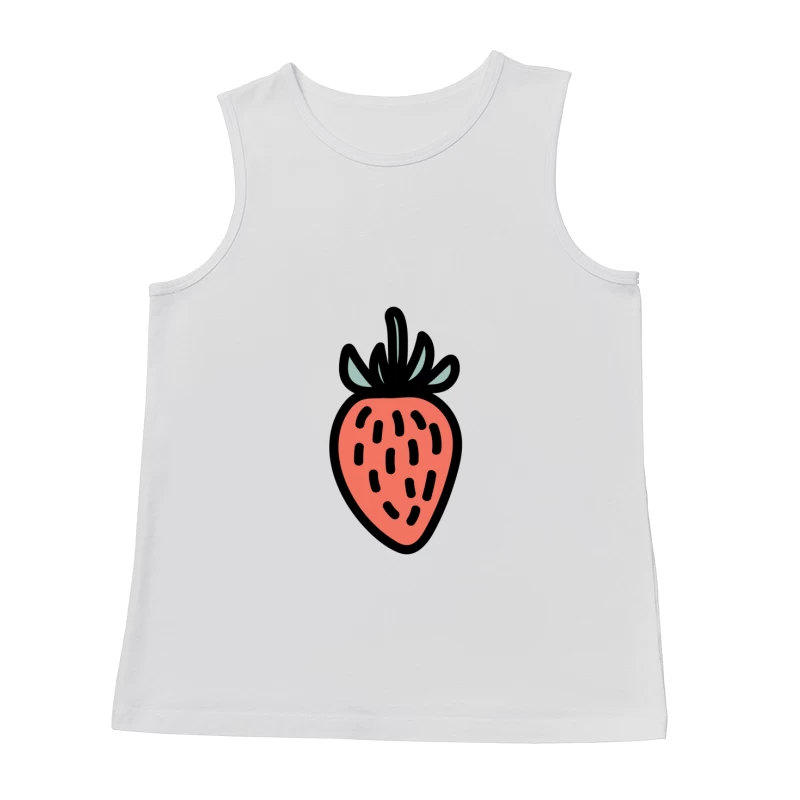 Dessins animés fraise stylisée Homme Débardeur