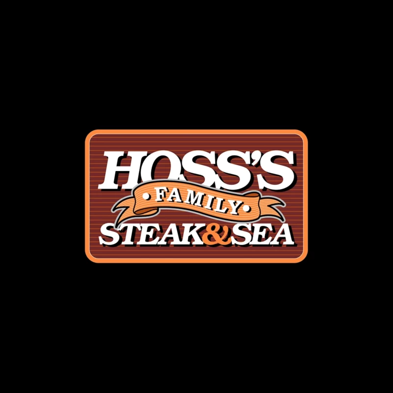 Hoss's Family Steak & Sea Restaurant Vintage Logo Design Travel Mug