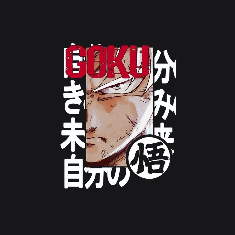 Goku Anime-Design mit Schriftzeichen Damen Pullover Hoodie