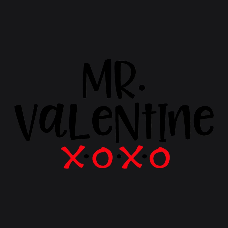 Design de Mr Valentine avec XO rouge Homme Sweat à capuche