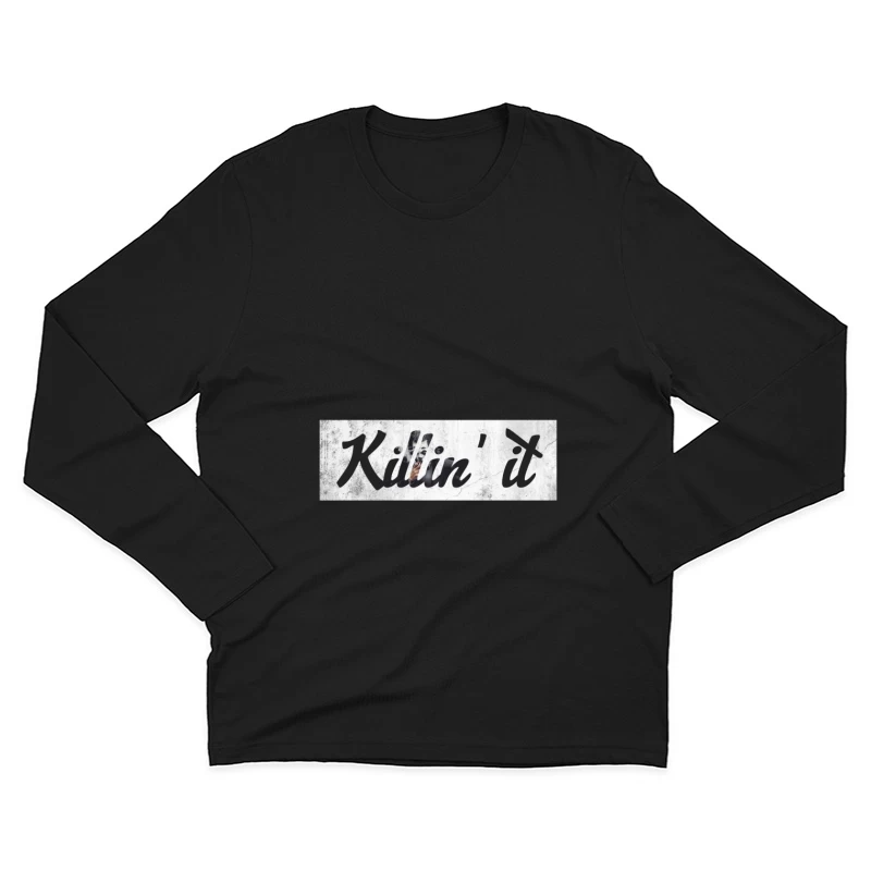 Urban Graffiti Art with Motivational Typography Male Long Sleeve T-Shirt
