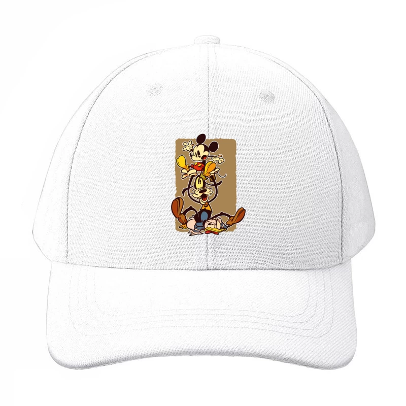 Classic Cartoon Chaos: A Tower of Laughter Baseball Cap