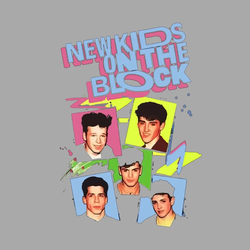 New Kids on the Block 90s Pop Group Vintage Photo Collection Male Pullover Hoodie