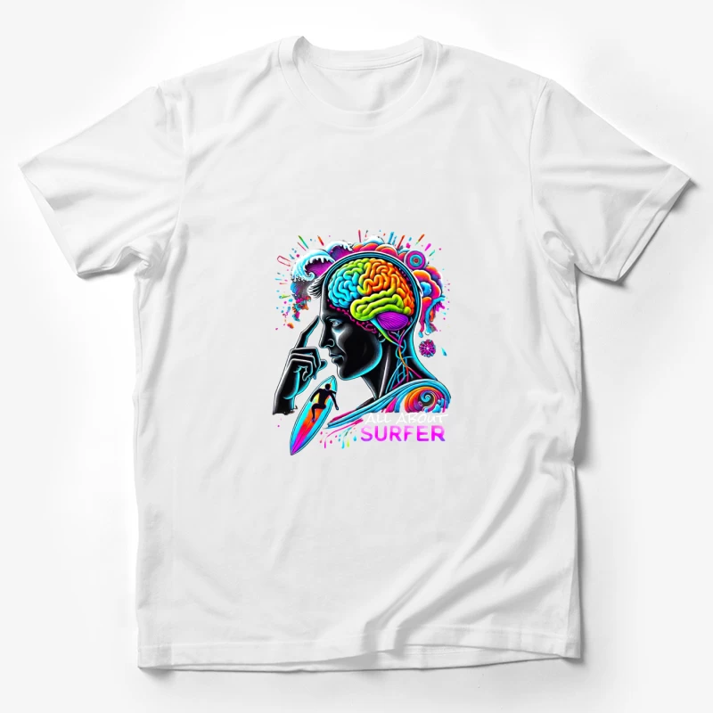 Psychedelic Surfer Brain Wave Art Male T-Shirt