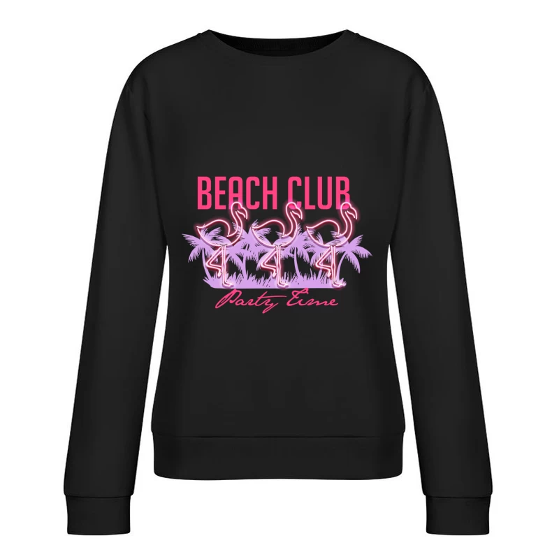 Soirée Club de Plage Flamant Femme Sweat-shirt à enfiler