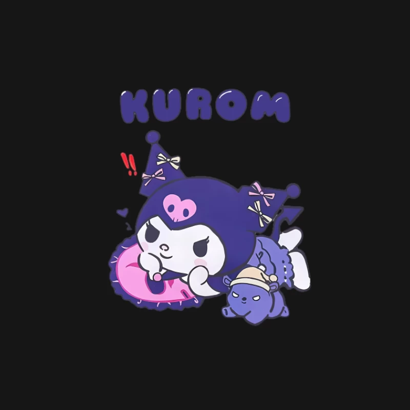 Illustration Kawaii de Kuromi avec Donut Homme T-Shirt