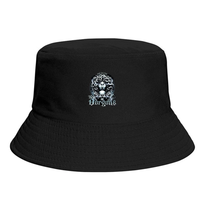 Dark Gothic Medusa with Skull and Lightning Bucket Hat