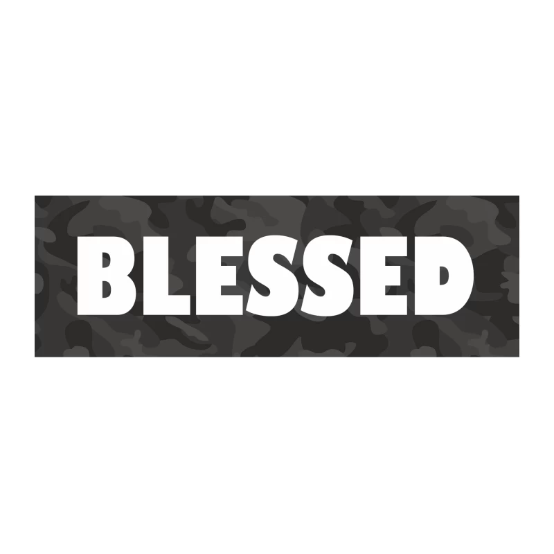 Blessed Camouflage Design Throw Pillow