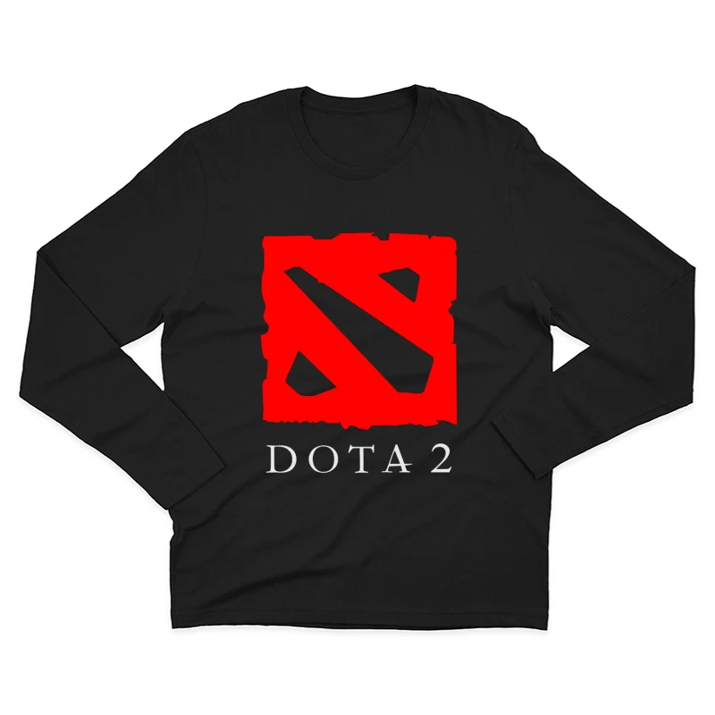 DOTA 2 Official Game Logo Male Long Sleeve T-Shirt