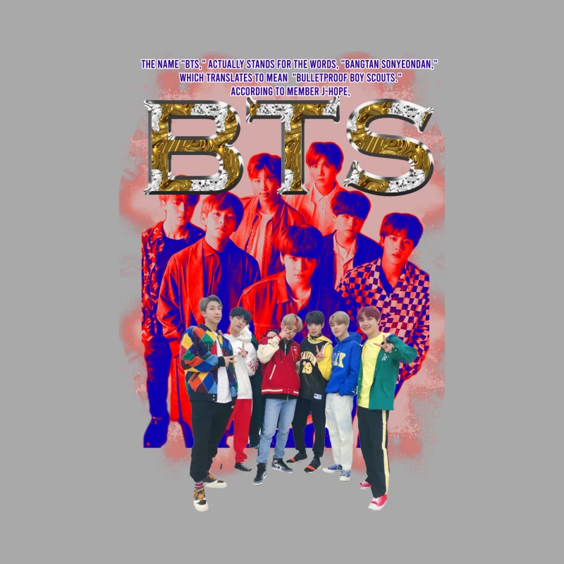 BTS Group Members and Name Meaning Male Pullover Hoodie