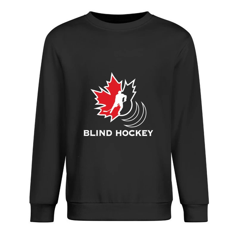 Canadian Blind Hockey Sports Logo Design Male Pullover Sweatshirt