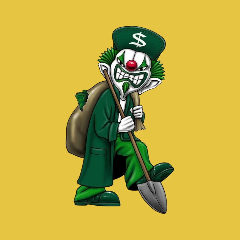 Grinning Clown with Money Bag Female T-Shirt