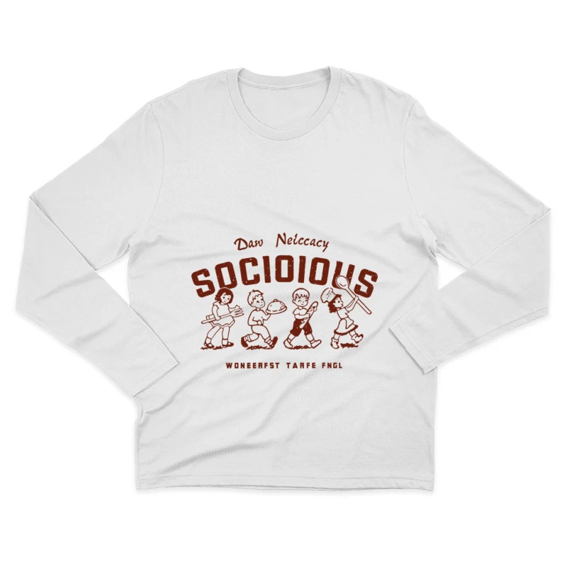 Kinderspiel-Design für geselliges Essen Herren Langarm T-Shirt
