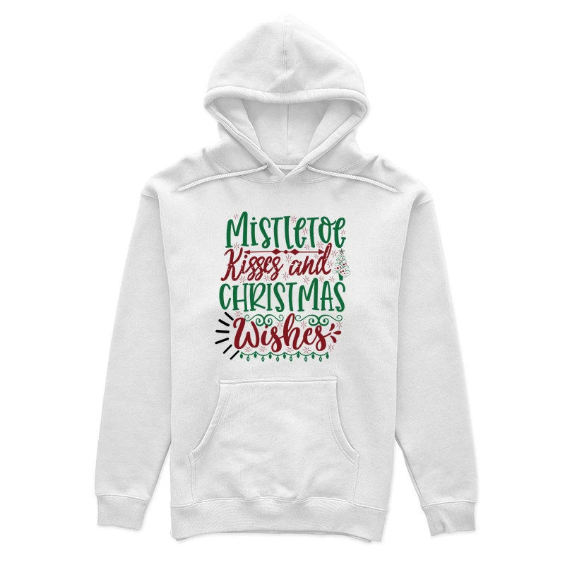 Souhaits de Noël et baisers sous le gui Femme Sweat à capuche