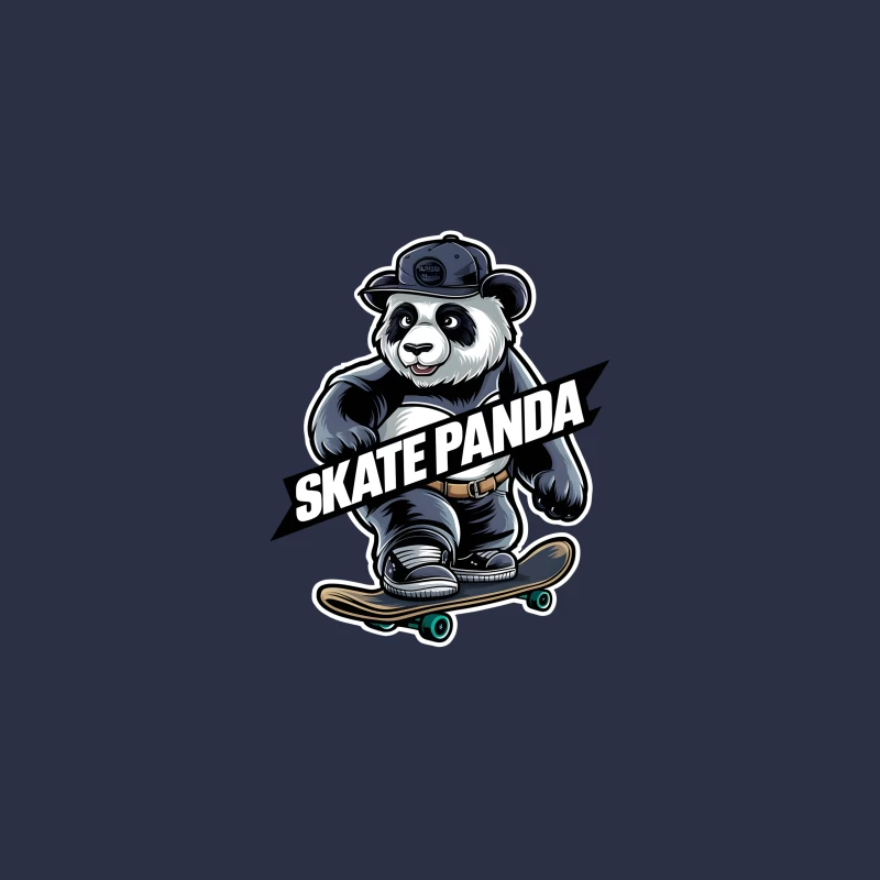 Cool Skateboarding Panda Mascot Bucket Hat