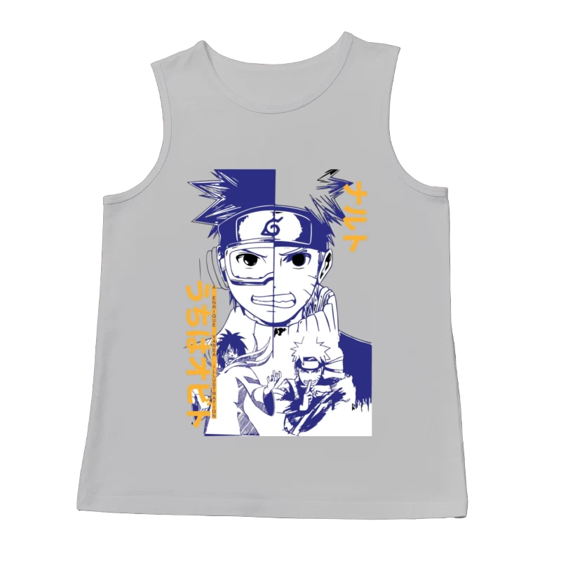 Naruto Doppelporträt Illustrationsdesign Herren Tanktops
