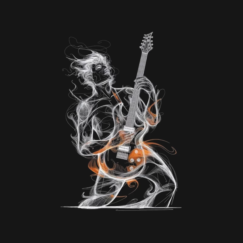 Abstract Guitar Performer Art Male Long Sleeve T-Shirt