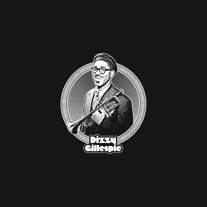 Dizzy Gillespie  Retro Jazz Music Fan Design Desk Mat
