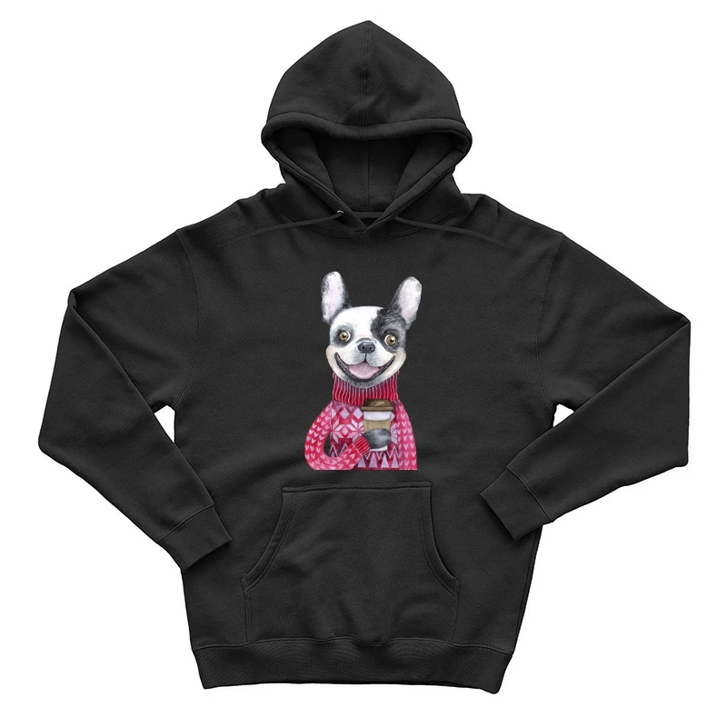 Chien heureux avec café Homme Sweat à capuche