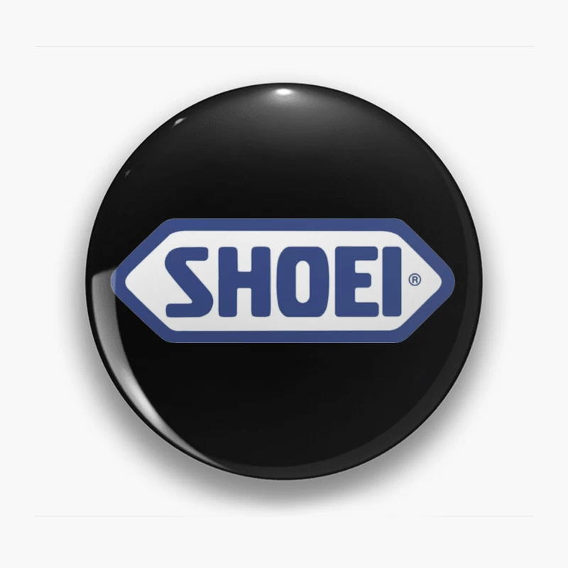 SHOEI Motorcycle Helmet Brand Logo in Blue Pin