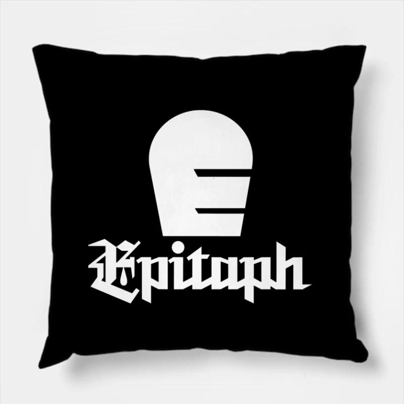 Minimalist Epitaph Records Logo Outline Throw Pillow