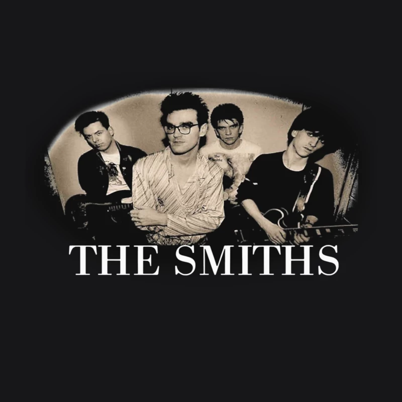 The Smiths - Iconic 1980s Alternative Rock Band Portrait Male Pullover Hoodie