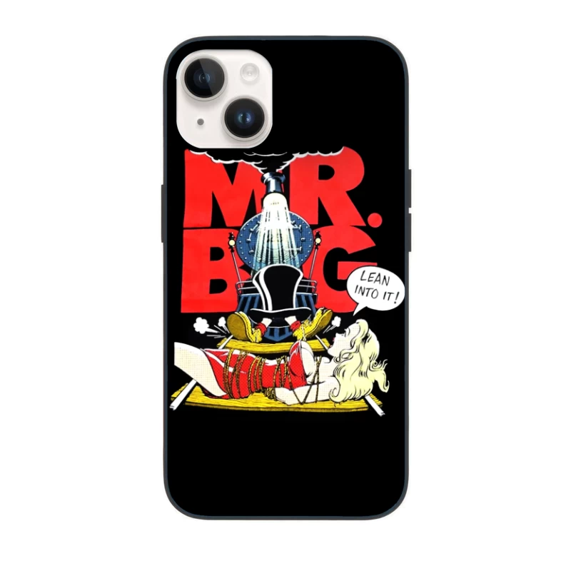 Vintage "Mr. Big" Bathroom Advertisement with Comic-Style Shower Illustration iPhone Case